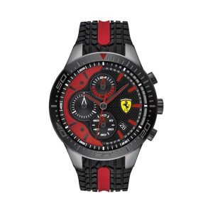 Scuderia Ferrari Men Black/Red Silicone