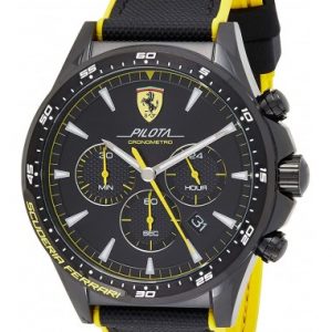 Scuderia Ferrari Men Black / Yellow Silicone