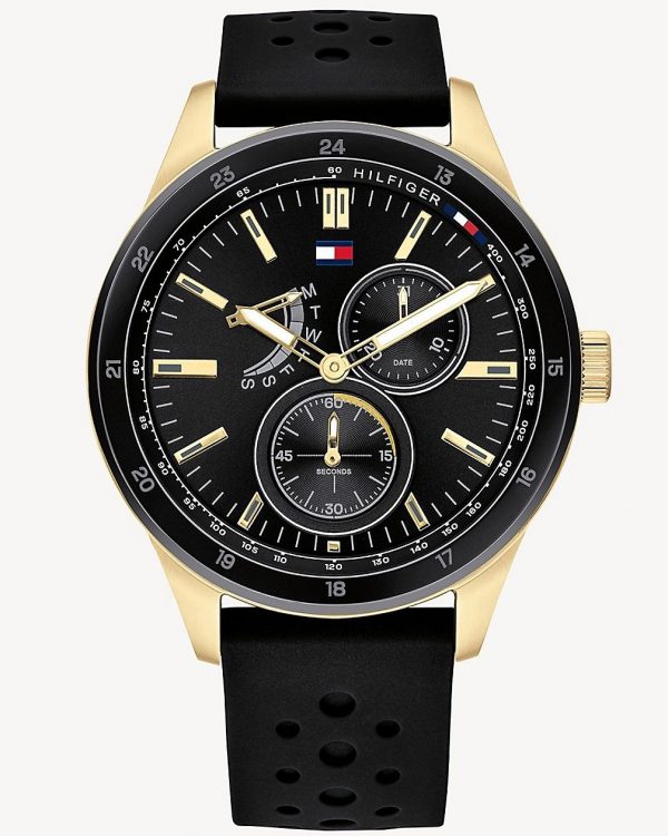 TOMMY HILFIGER men black/silicone